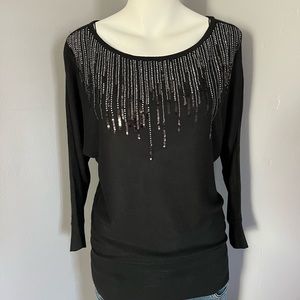 White House black market sequined sweater